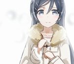  aragaki_ayase bad_id bad_pixiv_id black_hair blue_eyes blush crying crying_with_eyes_open cuffs fur_coat glowing hair_ornament hairclip handcuffs long_hair long_sleeves ore_no_imouto_ga_konna_ni_kawaii_wake_ga_nai sketch smile solo tears tmg 