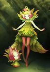  aion bad_id bad_pixiv_id forest freckles green_hair highres kaminary leaf multiple_girls nature pantyhose purple_eyes short_hair smile sunlight 