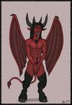  abs ace_stryker biceps black_hair chest chest_tuft covering covering_self demon demon_wings forked_tongue fur hair hooves horn humanoid incubus long_hair long_tongue looking_at_viewer male nipples not_furry nude open_mouth pointy_ears pubes red_skin solo spade_tail standing tattoo teasing toned tongue tongue_out tuft wings yellow_eyes 