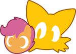  canine crossover female fox friendship_is_magic fuzon-s male mammal miles_prower my_little_pony plain_background scootaloo_(mlp) sega sonic_(series) symbol transparent_background 