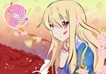  blonde_hair flowers long_hair orange_eyes sakura-sou_no_pet_na_kanojo shiina_mashiro vector 