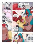 comic female lavenderpandy male mammal panda strange_kind_of_love 