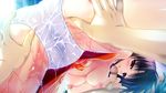  ass ass_grab black_hair blush breasts censored clochette game_cg kugayama_konoka nipples penis prism_recollection pussy_juice see_through shintaro wet 