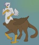  bird breasts deckland eagle feline female friendship_is_magic gilda_(mlp) gryphon hybrid lion mammal my_little_pony nipples solo talons taur wings 