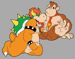  3_toes 5_fingers 5_toes anthro ape balls barefoot beige_penis beige_skin biceps big big_muscles big_nose black_eyes bowser brown_hair butt chubby claws crossover cum cum_on_hand cum_on_penis cum_on_tongue donkey_kong donkey_kong_(series) donkey_kong_country dragon duo erection fellatio gay gorilla grey_background hair happy hi_res hindpaw holding_penis horn interspecies japanese kneeling koopa legs_up licking lizard looking_down looking_up lying male mammal manly mario_bros monkeysuit muscles nintendo nipples nude on_back open_mouth oral oral_sex orange_hair orange_skin paws pecs penis penis_grab pink_penis pink_skin plain_background precum primate raised_leg red_skin reptile saliva scalie sex sharp_teeth shell short_hair skin smile spikes spread_legs spreading teeth toes tongue tongue_out turtle uncut vein video_games white_eyes 