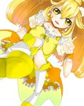  bad_id bad_pixiv_id blonde_hair boots bow byakuro_p choker cure_peace double_v hair_flaps highres kise_yayoi long_hair magical_girl open_mouth ponytail precure skirt smile_precure! solo tears tiara v wrist_cuffs yellow yellow_bow yellow_eyes yellow_skirt 