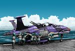  aircraft aircraft_carrier cannon clone cloud day dmb87 gamilas hatsune_miku long_hair military military_vehicle multiple_girls ocean parody rxjx science_fiction ship space_craft starfighter turret uchuu_senkan_yamato uchuu_senkan_yamato_2199 vocaloid warship watercraft 