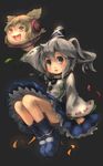  bad_id bad_pixiv_id blonde_hair grey_eyes grey_hair hat japanese_clothes kariginu mononobe_no_futo plate ponytail short_hair smile tate_eboshi touhou toyosatomimi_no_miko wave505 yellow_eyes yukkuri_shiteitte_ne 