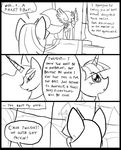  black_and_white comic crown cutie_mark dialog duo english_text equine eyes female feral friendship_is_magic hair horn horse inside mammal metal_(artist) monochrome my_little_pony pony princess princess_celestia_(mlp) royalty text twilight_sparkle_(mlp) unicorn winged_unicorn wings 