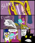  angry armor blue_eyes comic dialog english_text equine eyes female feral friendship_is_magic fur glowing glowing_eyes group hair horn horse inside mammal metal_(artist) multi-colored_hair my_little_pony pony princess princess_celestia_(mlp) royal_guard_(mlp) royalty shining_armor_(mlp) text unicorn white_fur winged_unicorn wings 