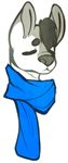  alpha_channel anthro canine dog frown husky male mammal octonnibal pout pouting scarf solo zylen 
