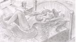  anthro anthrofied bed bedroom bra breasts cutie_mark english_text equine eyes_closed female fluttershy_(mlp) friendship_is_magic grey_scale greyscale horse lying mammal metalfoxxx monochrome my_little_pony navel on_back pegasus pony smile solo text traditional_media underwear wings 