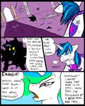  angry armor blue_eyes blue_hair comic cutie_mark dialog english_text equine eyes female feral friendship_is_magic fur glowing glowing_eyes group hair horn horse inside male mammal metal_(artist) multi-colored_hair my_little_pony pony princess princess_celestia_(mlp) royal_guard_(mlp) royalty scratches shining_armor_(mlp) text unicorn white_fur winged_unicorn wings 