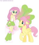  blue_eyes blush boots clothed clothing crossgender cutie_mark duo english_text equestria_girls equine female fluttershy_(eg) fluttershy_(mlp) friendship_is_magic hair horse human jaquelindreamz male mammal my_little_pony pegasus pink_hair pony skirt smile square_crossover standing text wings 