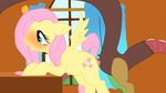  animated cutie_mark discord_(mlp) draconequus duo equine female feral fluttershy_(mlp) friendship_is_magic fur green_eyes hair horse interspecies male mammal my_little_pony nabesiki pegasus pink_hair pony sex straight wings yellow_fur 