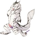  byakurai_tora cum fur invalid_tag maim male penis plain_background sergal sketch tongue white_background white_fur 