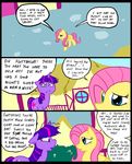  blue_eyes building comic cutie_mark dialog duo english_text equine eyes female feral fluttershy_(mlp) friendship_is_magic fur hair horn horse mammal metal_(artist) my_little_pony outside pegasus pink_hair pony purple_eyes purple_fur purple_hair text twilight_sparkle_(mlp) unicorn wings yellow_fur 