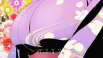  1girl animated animated_gif bouncing_breasts breasts female flower japanese_clothes kimono large_breasts mushibugyou oharu_(mushibugyou) solo text 