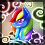  el42 equine female friendship_is_magic hair horse mammal multi-colored_hair my_little_pony pegasus pony purple_eyes rainbow_dash_(mlp) smile solo wings 