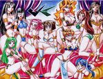  6+girls breasts carly_nagisa crossover harem ishizu_ishtar izayoi_aki jadenkaiba kawai_shizuka kujaku_mai large_breasts mazaki_anzu misty_lola multiple_girls ruka_(yu-gi-oh!) saotome_rei tenjouin_asuka yu-gi-oh! yuu-gi-ou_5d&#039;s yuu-gi-ou_5d's yuu-gi-ou_duel_monsters yuu-gi-ou_gx 