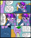  bandage comic crying dialog dragon duo english_text equine eyes eyes_closed female feral friendship_is_magic fur hair horn horse inside magic male mammal metal_(artist) my_little_pony pony purple_eyes purple_fur purple_hair sad spike_(mlp) tears text twilight_sparkle_(mlp) unicorn 