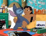  alien cross_species cub disney drugs human lilo_and_stitch munchies unknown_artist young 