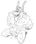  avian balls beak biceps brock_pearson cock_ring disney erection feathers horn male mohawk monster monsters_university muscles nipples nude pecs penis pixar precum presenting sketch solo sweat uncolored unknown_artist unknown_species 