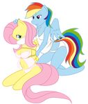  anthro anthrofied duo equine female fluttershy_(mlp) friendship_is_magic hi_res horse mammal my_little_pony pegasus pony rainbow_dash_(mlp) ryuseihikari wings 