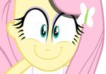  alpha_channel assualtpony blue_eyes close-up equestria_girls equine eyeshadow female fluttershy_(eg) hair hair_accessory hi_res human looking_at_viewer makeup mammal my_little_pony pink_hair plain_background rape_face smile transparent_background vector yellow_skin 