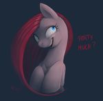  blue_eyes english_text equine female feral friendship_is_magic fur hair horse madcookiefighter mammal my_little_pony pegasus pink_fur pinkamena_(mlp) pinkie_pie_(mlp) plain_background pony red_hair smile text wings 