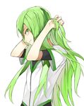  bad_id bad_pixiv_id enkidu_(fate/strange_fake) fate/strange_fake fate_(series) green_eyes green_hair highres kuuki_(pixiv2244659) long_hair male_focus otoko_no_ko solo 