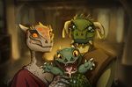  argonian baby drooling family female happy invalid_tag male saliva scalie the_elder_scrolls video_games young 