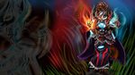  abstract_background blue_eyes breasts brown_fur brown_hair clothed clothing female fur hair hi_res looking_at_viewer pandaren piercing s-nina solo video_games wallpaper warcraft world_of_warcraft 