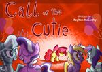  cub cutie_mark diamond_tiara_(mlp) english_text equine eyes_closed eyewear female feral friendship_is_magic glasses group hair horn horse jowybean mammal multi-colored_hair my_little_pony necklace party pony purple_eyes silver_spoon_(mlp) text title_card unicorn young 