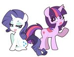  blue_eyes cutie_mark duo equine female feral friendship_is_magic hair horn mammal my_little_pony nekozneko plain_background purple_eyes purple_hair rarity_(mlp) sitting transparent_background twilight_sparkle_(mlp) unicorn 