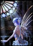  aoki_lapis bad_id bad_pixiv_id blue_eyes blue_hair choker gloves hair_ornament long_hair mechanical_wings momozi_(mkingnight) solo stained_glass tourmaline twintails vocaloid wings 