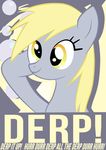  bubble bubbles cutie_mark derpy_hooves_(mlp) english_text equine felixao female feral friendship_is_magic hair hi_res horse mammal my_little_pony pegasus pony portrait poster solo text wings yellow_eyes 