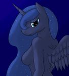  anthro anthrofied blue_hair breasts daf equine eyes female friendship_is_magic hair horn horse long_hair looking_at_viewer mammal my_little_pony nipples nude pony princess_luna_(mlp) smile solo winged_unicorn wings 