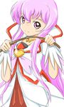  brooch choker cosplay cure_ace cure_ace_(cosplay) dokidoki!_precure dress jewelry kugimiya_rie long_hair louise_francoise_le_blanc_de_la_valliere no_nose pink_eyes pink_hair precure seiyuu_connection smile solo tsurupeta_(pikapika45) white_background zero_no_tsukaima 