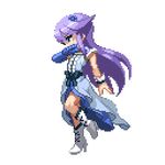  animated animated_gif blue_eyes boots cure_moonlight dress fighting_stance heartcatch_precure! knee_boots long_hair lowres magical_girl pixel_art precure purple_hair solo standing standing_on_one_leg takoyaki_neko-san transparent_background tsukikage_yuri 