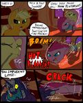  angry applejack_(mlp) blonde_hair blue_eyes comic cowboy_hat dialog english_text equine eyes female feral fight fluttershy_(mlp) freckles friendship_is_magic fur green_eyes group hair hat horn horse inside male mammal metal_(artist) my_little_pony orange_fur pegasus pink_fur pink_hair pinkamena_(mlp) pinkie_pie_(mlp) pony scalie text tongue tongue_out wings yellow_fur 