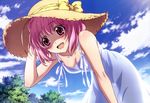  arakawa_erika cleavage dress hat nakagawa_kanon no_bra pink_hair sky summer_dress the_world_god_only_knows 