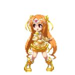  animated animated_gif boots bow brown_hair child cure_muse_(yellow) fighting_stance knee_boots long_hair lowres magical_girl pixel_art precure red_eyes shirabe_ako solo suite_precure takoyaki_neko-san transparent_background yellow_bow 