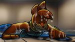  anthro buizel buizelcream hot male muscles nintendo pok&#233;mon pool swim swimming upset video_games water wet 