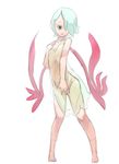  ass bracelet breast_tattoo breath_of_fire breath_of_fire_v embarrassed highres jewelry nightgown nina_(breath_of_fire_v) okera runes see-through solo tattoo torn_clothes 