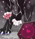 absurd_res ambiguous_gender anthro bodily_fluids chatski cum cum_drip cum_on_feet cum_on_ground cum_on_leg cum_pool dripping duo ejaculation excessive_cum excessive_genital_fluids faceless_ambiguous faceless_anthro faceless_character feet from_behind_position genital_fluids hi_res offscreen_character offscreen_sex pawpads puddle sex stand_and_carry_position standing standing_sex
