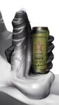 5_fingers absurd_res anthro balls beverage beverage_can black_body bodily_fluids claws clothed clothing container cup digital_media_(artwork) erection finger_claws fingers fondling fur genital_fluids genitals glans handjob hi_res holding_object humanoid_genitalia humanoid_hands humanoid_penis kabarga liquid liquid_on_penis mammal markings metallic_body nude penile penis sex soda soda_cup solo tapering_penis vehicle white_body
