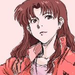  katsuragi_misato lowres neon_genesis_evangelion oekaki shou_(akuma_no_ryouiki) sketch solo 