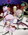  arms_behind_back bad_id bad_pixiv_id bat_wings blonde_hair blue_eyes blue_hair book chain clock crossed_arms everyone flandre_scarlet hat head_wings hong_meiling izayoi_sakuya knife koakuma kuroda_(nanchara_flight) long_hair maid maid_headdress moon multiple_girls patchouli_knowledge purple_hair red_eyes red_hair red_moon remilia_scarlet short_hair silver_hair smirk touhou wings 