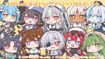  +_+ 6+girls :3 amagi_(azur_lane) animal_ear_fluff animal_ears antenna_hair azur_lane bag beer_mug beret black_hair black_sweater blue_eyes blue_hair braid camera chibi chibi_only colored_skin commentary_request cross-shaped_pupils cup dark-skinned_female dark_skin drooling eyepatch food fox_ears fox_girl fox_tail fritz_rumey_(azur_lane) gascogne_(azur_lane) green_hair green_sweater hat hikimayu holding holding_camera holding_plate horned_hat iron_blood_(emblem) jewelry looking_at_viewer massachusetts_(azur_lane) merchandise_available mouth_drool mug multicolored_hair multiple_girls necklace nejikirio noodles official_art one_side_up pamiat_merkuria_(azur_lane) parted_bangs peaked_cap plate portsmouth_adventure_(azur_lane) purple_eyes raffaello_(azur_lane) ramen red_eyes red_hair scylla_(azur_lane) shoulder_bag simple_background siren_(azur_lane) streaked_hair sweater symbol-shaped_pupils tail tb_(azur_lane) white_hair white_hat white_skin x_x yellow_background yellow_eyes yuubari_(azur_lane) 